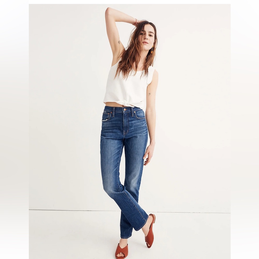 Madewell The high rise slim boyjean jeans